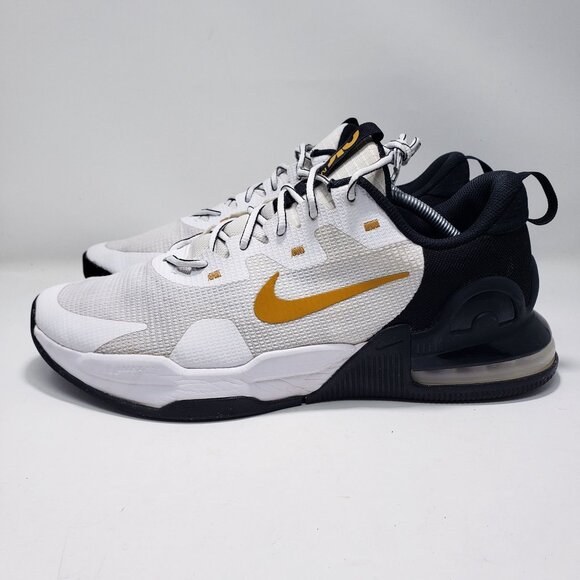 Nike Air Max Alpha Trainer 5 Mens Training Shoes White/Black/Gold Size 12 - Picture 2 of 10